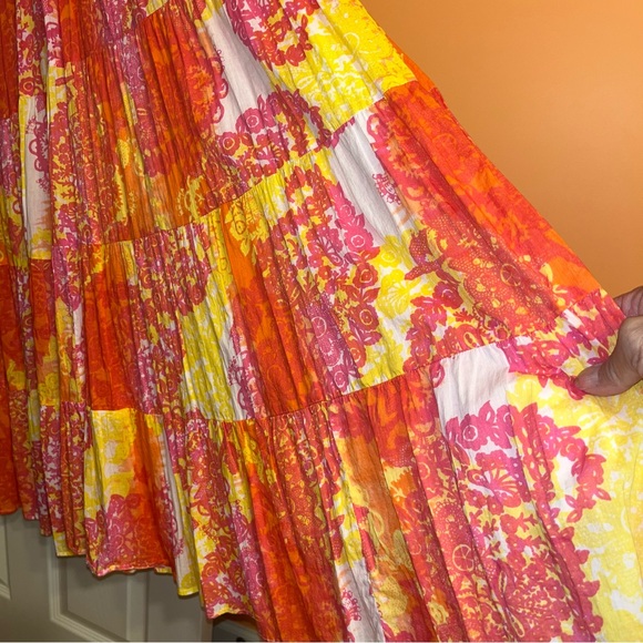 Madison Cotton Tiered Boho Cottagecore Maxi Dress - Picture 3 of 13